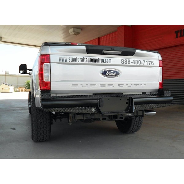 Steelcraft Automotive 17-17 F250/F350 SUPER DUTY HEAVY DUTY REAR REPLACEMENT BUMPER BLACK HD21380 - main